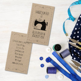 Rustic Kraft Vintage Sewing Machine Handcrafted  名刺