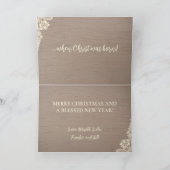Rustic Lace and Wood Nativity Scene Christmas Card シーズンカード (内部)