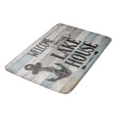 Rustic Lake House Anchor Nautical Coastal  バスマット (アングル)