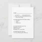 Rustic Lake Tahoe Elegant Script Wedding 出欠カード (裏面)
