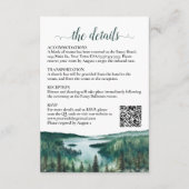 Rustic Lake Tahoe Wedding Details QR Code エンクロージャーカード (正面)
