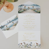 Rustic Lakeside Wildflower | Boho Wedding オールインワン招待状