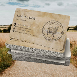 Rustic Lamb Sheep Farm LOGO QRコード  名刺