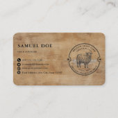 Rustic Lamb Sheep Farm LOGO QRコード  名刺 (正面)