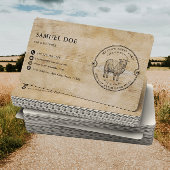 Rustic Lamb Sheep Farm LOGO QR Code  名刺