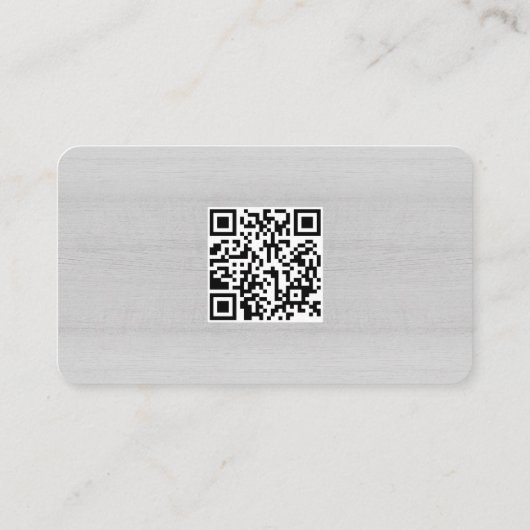 Rustic Lamb Sheep Farm LOGO QR Code Gray 名刺 (裏面)