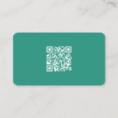 Rustic Lamb Sheep Farm LOGO QR Code Green 名刺 (裏面)