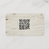 Rustic Lamb Sheep Farm LOGO QR Code Green 名刺 (裏面)