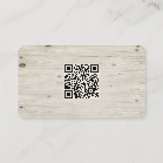Rustic Lamb Sheep Farm LOGO QR Code Green 名刺 (裏面)