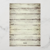 Rustic Lantern and Leaves Fall 70th Birthday Party 箔招待状 (裏面)