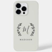 Rustic Laurel Script Monogram Name Case-Mate iPhon iPhoneケース (裏面)