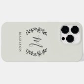 Rustic Laurel Script Monogram Name Case-Mate iPhon iPhoneケース (裏面 (横))