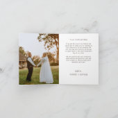 Rustic Lavender Wood Texture Light Wedding Photo サンキューカード (内部)