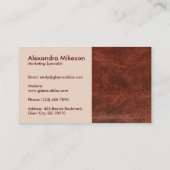 Rustic Leather Texture Professional 名刺 (裏面)