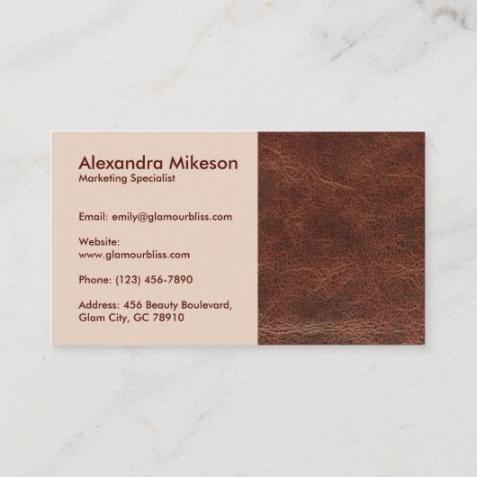 Rustic Leather Texture Professional 名刺 (裏面)