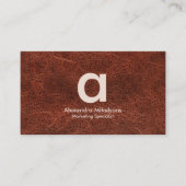 Rustic Leather Texture Professional 名刺 (正面)