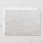 Rustic leaves on barn wood monogram photo Wedding 招待状 (裏面)