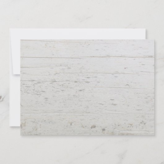 Rustic leaves on wood monogram photo RSVP Wedding 招待状 (裏面)