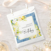 Rustic lemons Mediterranean birthday フェイバーバッグ (クリップ留めされた状態)