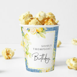 Rustic lemons Mediterranean birthday 紙コップ