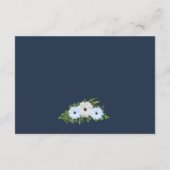 Rustic Light Blue and White Floral Quinceañera  エンクロージャーカード (裏面)