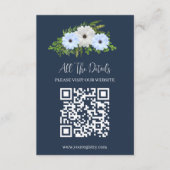 Rustic Light Blue and White Floral Quinceañera  エンクロージャーカード (正面)