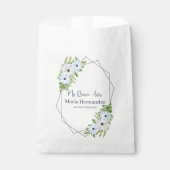 Rustic Light Blue and White Floral Quinceañera  フェイバーバッグ (正面)