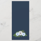 Rustic Light Blue and White Floral Quinceañera  メニュー (裏面)