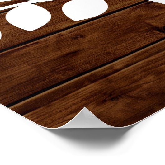 Rustic Lights Guest Book Poster - 200 Signatures ポスター (角)