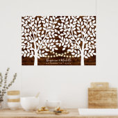 Rustic Lights Guest Book Poster - 200 Signatures ポスター (キッチン)