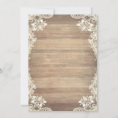 Rustic Lights,Lace Sunflowers Sweet 16 Party 招待状 (裏面)