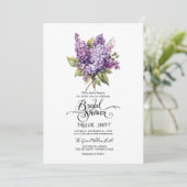 Rustic Lilac | ブライダルシャワー招待状 招待状 (スタンド正面)