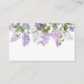Rustic Lilac Flowers Baby Shower Book for Baby エンクロージャーカード (裏面)