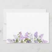 Rustic Lilac Flowers Photo First Holy Communion 招待状 (裏面)