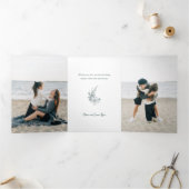 Rustic Line Drawn Christmas Botanical Arch 1-Photo 三つ折りクリスマスカード (内部)