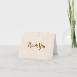 Rustic Linen Floral Thank You Card | Greenery Mile サンキューカード