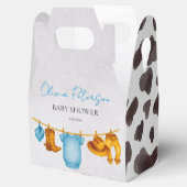 Rustic Little Cowboy Baby Shower Boy フェイバーボックス (オープン)