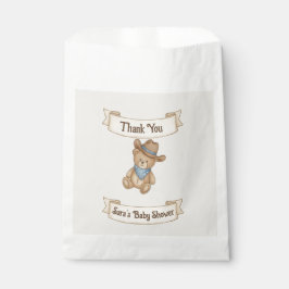 Rustic Little Cowboy Baby Shower Favor Bag フェイバーバッグ
