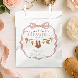 Rustic Little Cowgirl Baby Shower Favor Bag フェイバーバッグ