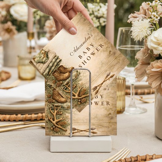 Rustic Little Hunter Woodland Baby Shower スタンダードカクテルナプキン
