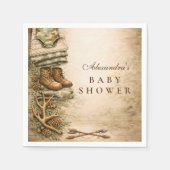 Rustic Little Hunter Woodland Baby Shower スタンダードカクテルナプキン (正面)