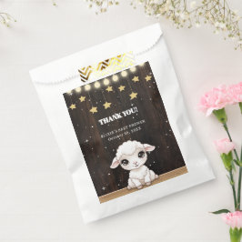 Rustic Little White Lamb Baby Shower フェイバーバッグ