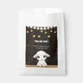 Rustic Little White Lamb Baby Shower フェイバーバッグ (正面)