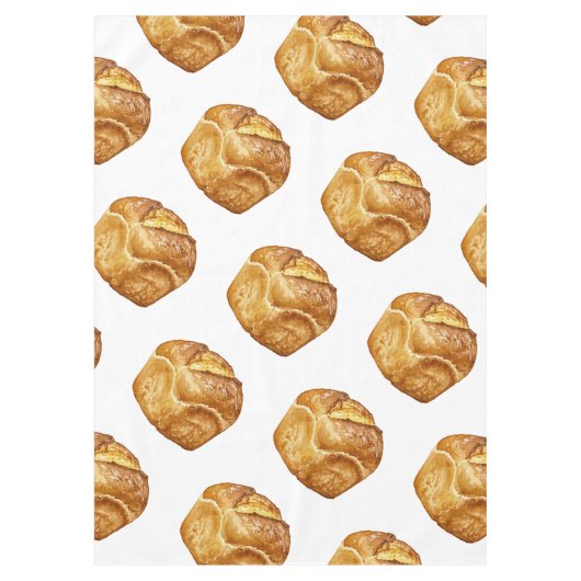 Rustic Loaf Watercolor Painting テーブルクロス (正面)