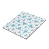 Rustic Lobster Nautical Block Print Pattern タイル (側面)