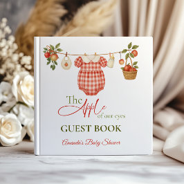 Rustic Locally Grown Clothesline Apple Baby Shower ゲストブック