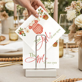 Rustic Locally Grown Clothesline Apple Baby Shower スタンダードカクテルナプキン