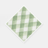 Rustic Locally Grown Neutral Sprout Baby Shower スタンダードランチョンナプキン (角)