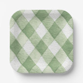 Rustic Locally Grown Neutral Sprout Baby Shower ペーパープレート (正面)