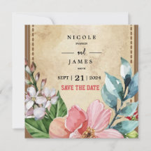 Rustic Look Watercolor Floral